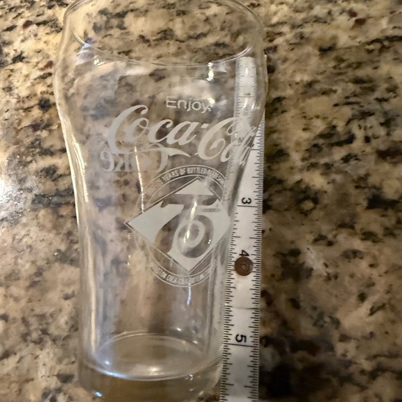 COCA-COLA 75TH ANNIVERSARY SET OF FOUR GLASSES - VINTAGE - Picture 4 of 5